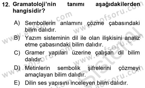 Çağdaş Sosyoloji Kuramları Dersi 2019 - 2020 Yılı (Final) Dönem Sonu Sınavı 12. Soru