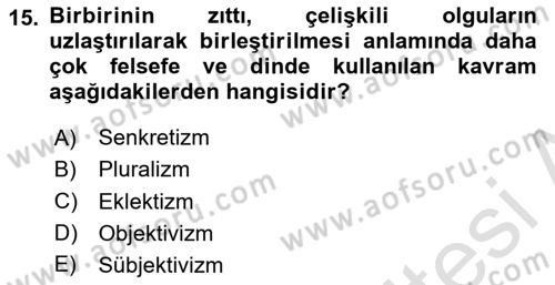 Çağdaş Sosyoloji Kuramları Dersi 2020 - 2021 Yılı Yaz Okulu Sınav Soruları 15. Soru