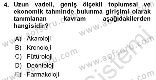 Çağdaş Sosyoloji Kuramları Dersi Ara Sınavı Deneme Sınav Soruları 4. Soru