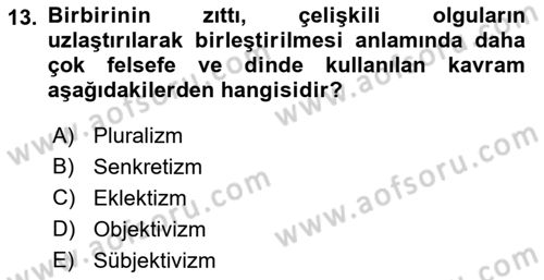 Çağdaş Sosyoloji Kuramları Dersi 2021 - 2022 Yılı Yaz Okulu Sınav Soruları 13. Soru