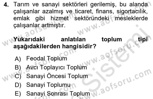 Çağdaş Sosyoloji Kuramları Dersi 2022 - 2023 Yılı (Final) Dönem Sonu Sınav Soruları 4. Soru