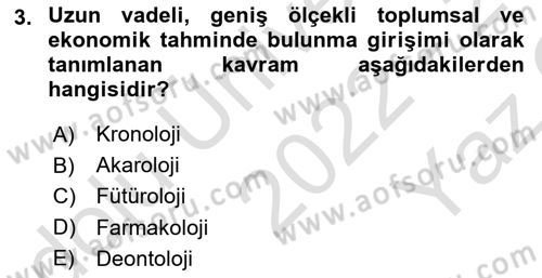 Çağdaş Sosyoloji Kuramları Dersi 2022 - 2023 Yılı Yaz Okulu Sınav Soruları 3. Soru