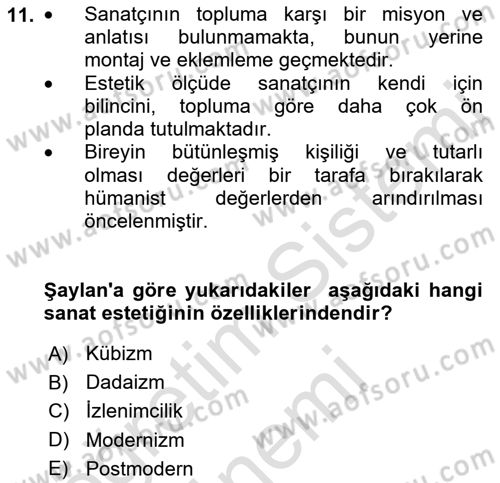 Çağdaş Sosyoloji Kuramları Dersi 2023 - 2024 Yılı (Vize) Ara Sınav Soruları 11. Soru
