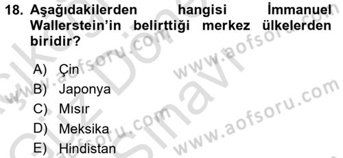 Çağdaş Sosyoloji Kuramları Dersi 2023 - 2024 Yılı (Final) Dönem Sonu Sınav Soruları 18. Soru