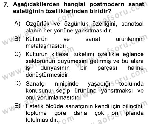 Çağdaş Sosyoloji Kuramları Dersi 2023 - 2024 Yılı Yaz Okulu Sınav Soruları 7. Soru
