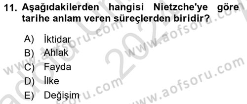Çağdaş Sosyoloji Kuramları Dersi Ara Sınavı Deneme Sınav Soruları 11. Soru