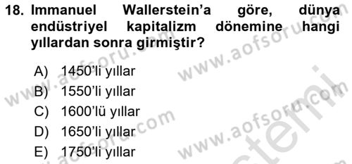 Çağdaş Sosyoloji Kuramları Dersi 2025 - 2026 Yılı (Final) Dönem Sonu Sınav Soruları 18. Soru