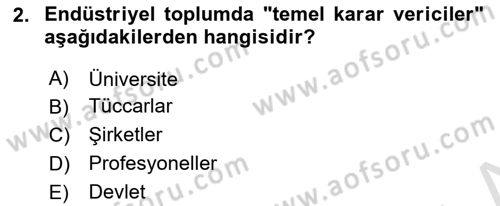 Çağdaş Sosyoloji Kuramları Dersi 2025 - 2026 Yılı Yaz Okulu Sınav Soruları 2. Soru
