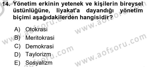Sosyolojide Yakın Dönem Gelişmeler Dersi 2016 - 2017 Yılı 3 Ders Sınav Soruları 14. Soru
