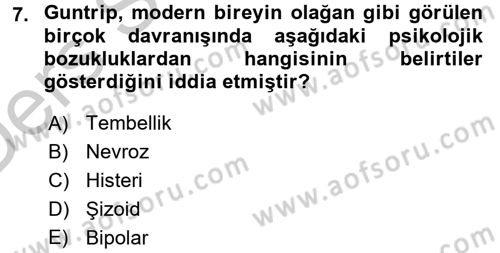 Sosyolojide Yakın Dönem Gelişmeler Dersi 2016 - 2017 Yılı 3 Ders Sınav Soruları 7. Soru