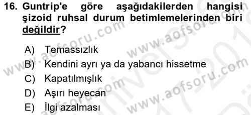 Sosyolojide Yakın Dönem Gelişmeler Dersi 2017 - 2018 Yılı (Vize) Ara Sınav Soruları 16. Soru