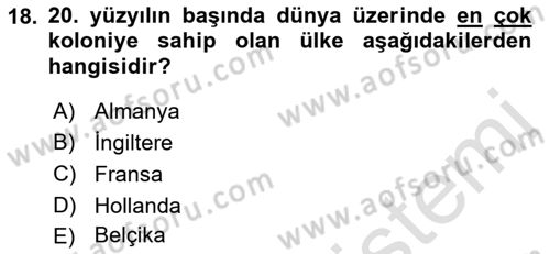 Sosyolojide Yakın Dönem Gelişmeler Dersi 2021 - 2022 Yılı (Final) Dönem Sonu Sınav Soruları 18. Soru