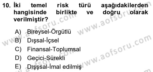 Sosyolojide Yakın Dönem Gelişmeler Dersi 2023 - 2024 Yılı Yaz Okulu Sınav Soruları 10. Soru
