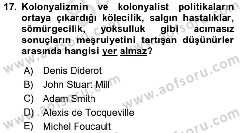 Sosyolojide Yakın Dönem Gelişmeler Dersi 2024 - 2025 Yılı (Final) Dönem Sonu Sınav Soruları 17. Soru