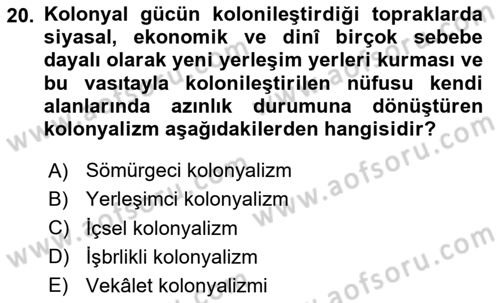 Sosyolojide Yakın Dönem Gelişmeler Dersi 2024 - 2025 Yılı (Final) Dönem Sonu Sınav Soruları 20. Soru