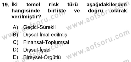 Sosyolojide Yakın Dönem Gelişmeler Dersi 2025 - 2026 Yılı (Vize) Ara Sınav Soruları 19. Soru