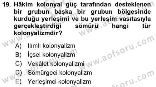 Sosyolojide Yakın Dönem Gelişmeler Dersi 2025 - 2026 Yılı (Final) Dönem Sonu Sınav Soruları 19. Soru