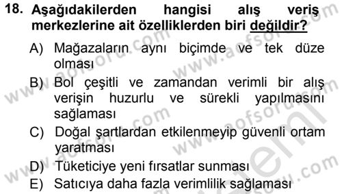 Ekonomi Sosyolojisi Dersi 2013 - 2014 Yılı Tek Ders Sınav Soruları 18. Soru