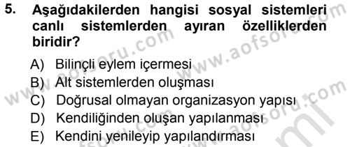 Ekonomi Sosyolojisi Dersi 2013 - 2014 Yılı Tek Ders Sınav Soruları 5. Soru