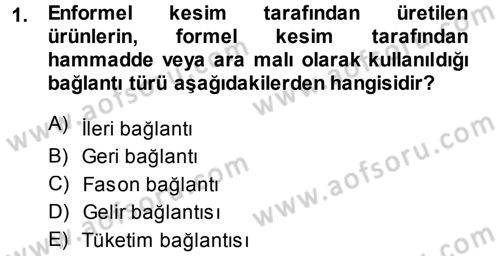 Ekonomi Sosyolojisi Dersi 2014 - 2015 Yılı (Vize) Ara Sınav Soruları 1. Soru