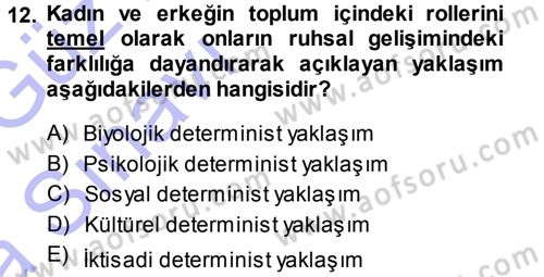 Ekonomi Sosyolojisi Dersi Ara Sınavı Deneme Sınav Soruları 12. Soru