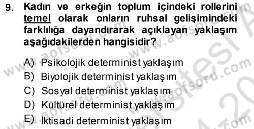 Ekonomi Sosyolojisi Dersi 2014 - 2015 Yılı Tek Ders Sınav Soruları 9. Soru