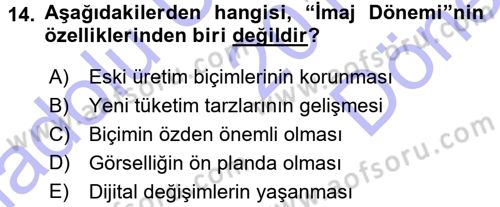 Ekonomi Sosyolojisi Dersi 2015 - 2016 Yılı (Final) Dönem Sonu Sınav Soruları 14. Soru