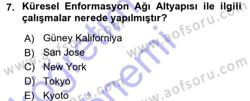 Ekonomi Sosyolojisi Dersi 2015 - 2016 Yılı (Final) Dönem Sonu Sınav Soruları 7. Soru