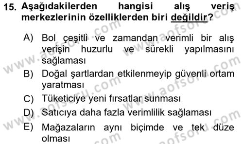 Ekonomi Sosyolojisi Dersi 2015 - 2016 Yılı Tek Ders Sınav Soruları 15. Soru
