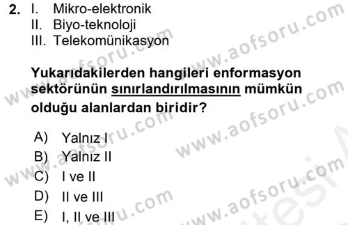 Ekonomi Sosyolojisi Dersi 2015 - 2016 Yılı Tek Ders Sınav Soruları 2. Soru