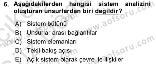 Ekonomi Sosyolojisi Dersi Ara Sınavı Deneme Sınav Soruları 6. Soru