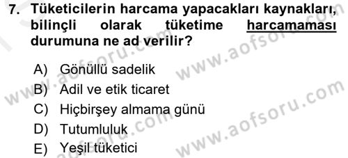 Ekonomi Sosyolojisi Dersi 2016 - 2017 Yılı (Final) Dönem Sonu Sınav Soruları 7. Soru