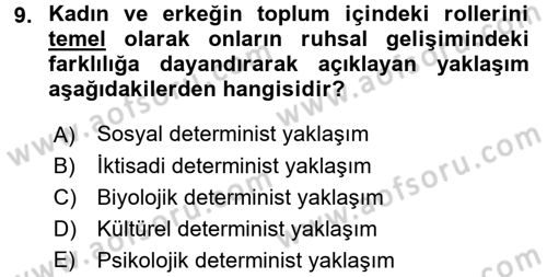 Ekonomi Sosyolojisi Dersi 2016 - 2017 Yılı (Final) Dönem Sonu Sınav Soruları 9. Soru