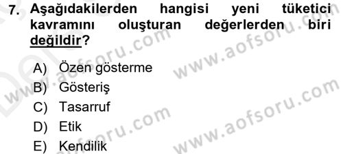 Ekonomi Sosyolojisi Dersi 2017 - 2018 Yılı 3 Ders Sınav Soruları 7. Soru