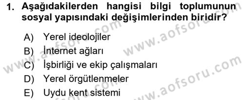 Ekonomi Sosyolojisi Dersi Ara Sınavı Deneme Sınav Soruları 1. Soru