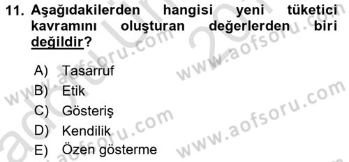 Ekonomi Sosyolojisi Dersi 2018 - 2019 Yılı 3 Ders Sınav Soruları 11. Soru