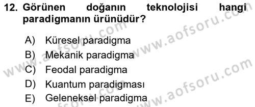 Ekonomi Sosyolojisi Dersi 2018 - 2019 Yılı 3 Ders Sınav Soruları 12. Soru