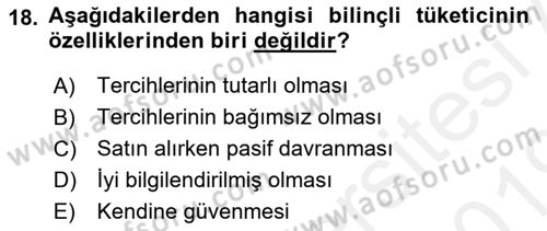 Ekonomi Sosyolojisi Dersi 2018 - 2019 Yılı (Final) Dönem Sonu Sınav Soruları 18. Soru