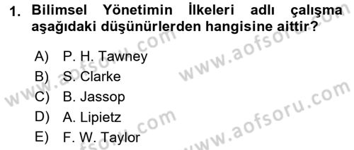 Ekonomi Sosyolojisi Dersi 2018 - 2019 Yılı Yaz Okulu Sınav Soruları 1. Soru