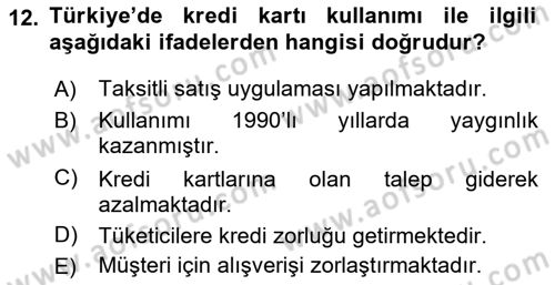 Ekonomi Sosyolojisi Dersi 2018 - 2019 Yılı Yaz Okulu Sınav Soruları 12. Soru