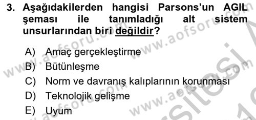 Ekonomi Sosyolojisi Dersi 2018 - 2019 Yılı Yaz Okulu Sınav Soruları 3. Soru