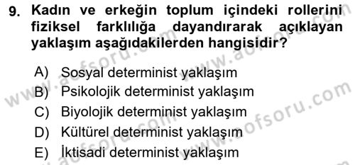 Ekonomi Sosyolojisi Dersi 2018 - 2019 Yılı Yaz Okulu Sınav Soruları 9. Soru