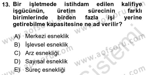 Ekonomi Sosyolojisi Dersi 2019 - 2020 Yılı (Final) Dönem Sonu Sınav Soruları 13. Soru