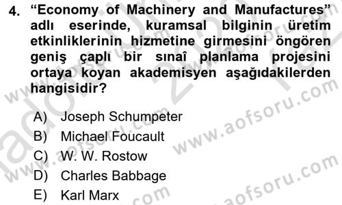Ekonomi Sosyolojisi Dersi 2020 - 2021 Yılı Yaz Okulu Sınav Soruları 4. Soru