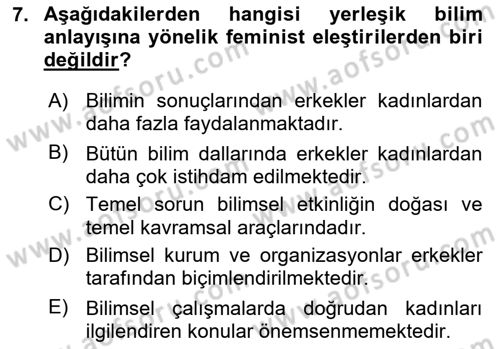 Ekonomi Sosyolojisi Dersi Ara Sınavı Deneme Sınav Soruları 7. Soru