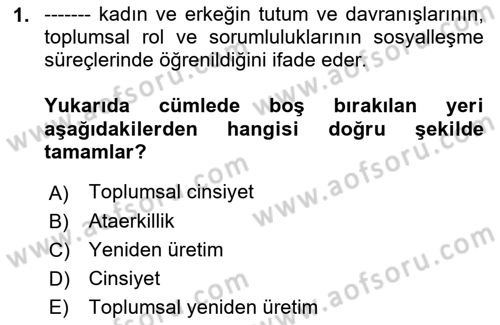 Ekonomi Sosyolojisi Dersi 2022 - 2023 Yılı (Vize) Ara Sınav Soruları 1. Soru