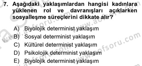 Ekonomi Sosyolojisi Dersi 2022 - 2023 Yılı (Vize) Ara Sınav Soruları 7. Soru
