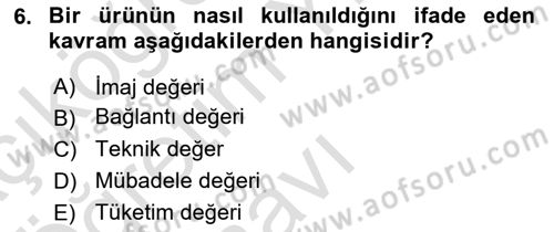 Ekonomi Sosyolojisi Dersi 2022 - 2023 Yılı Yaz Okulu Sınav Soruları 6. Soru