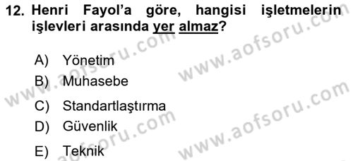 Ekonomi Sosyolojisi Dersi 2023 - 2024 Yılı (Final) Dönem Sonu Sınav Soruları 12. Soru