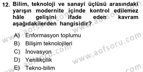 Ekonomi Sosyolojisi Dersi 2024 - 2025 Yılı (Final) Dönem Sonu Sınav Soruları 12. Soru